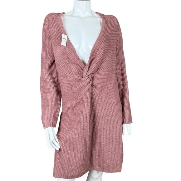NWT Aerie twist back sweater dress women’s size extra large long sleeve knit XL - Picture 9 of 12